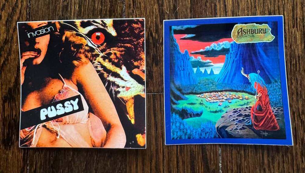 STICKER Ashbury Endless… + Pus*y Invasion 2018 ROCKADROME HARD ROCK (2 pcs)
